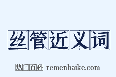 丝管近义词是什么意思的图片